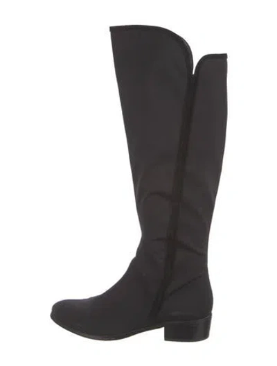 Pre-owned Donald Pliner Nylon Riding Boots In Black