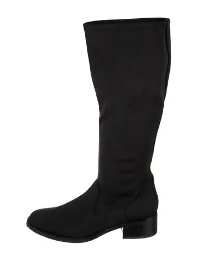 Pre-owned Donald Pliner Nylon Riding Boots In Black