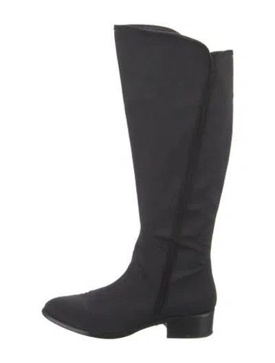Pre-owned Donald Pliner Nylon Riding Boots In Black