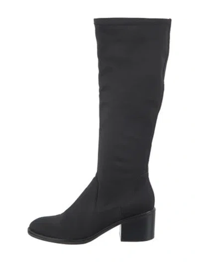 Pre-owned Donald Pliner Nylon Riding Boots In Black