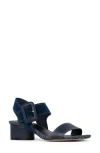 Donald Pliner Oversize Buckle Slingback Sandal In Navy