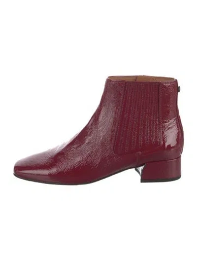 Pre-owned Donald Pliner Patent Leather Boots In Burgundy