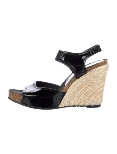 Pre-owned Donald Pliner Patent Leather Espadrilles In Black