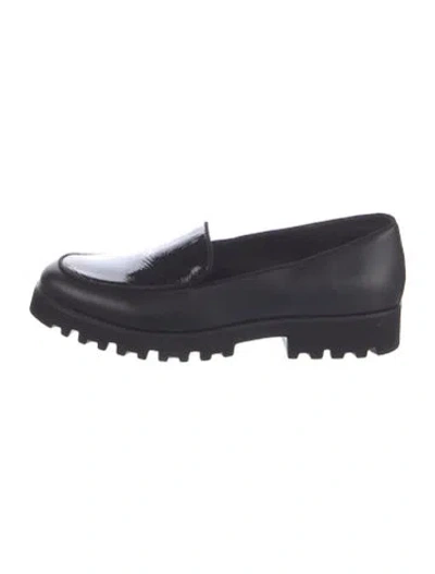 Pre-owned Donald Pliner Patent Leather Loafers In Black