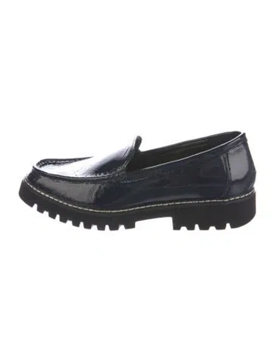 Pre-owned Donald Pliner Patent Leather Loafers In Blue