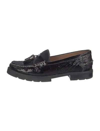 Pre-owned Donald Pliner Patent Leather Loafers In Blue