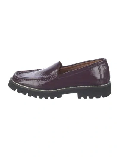 Pre-owned Donald Pliner Patent Leather Loafers In Purple