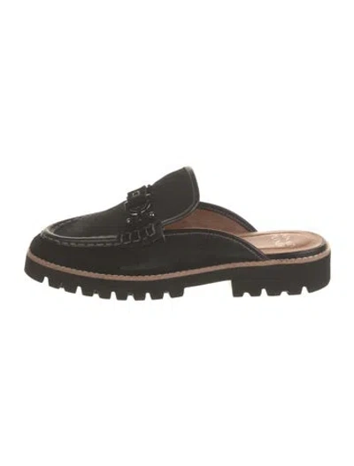 Pre-owned Donald Pliner Patent Leather Mules In Black