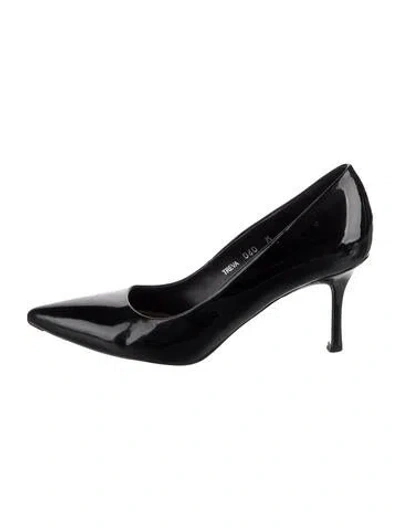 Pre-owned Donald Pliner Patent Leather Pumps In Black