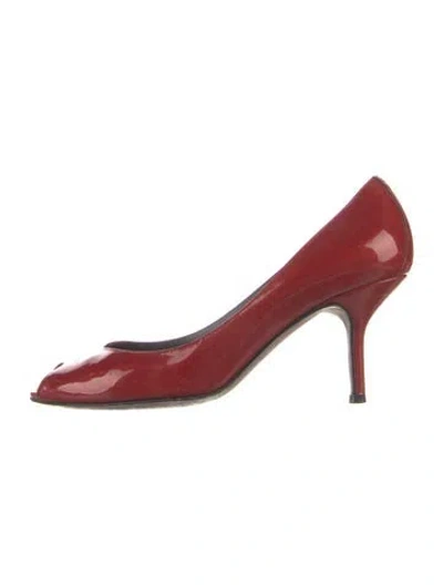 Pre-owned Donald Pliner Patent Leather Pumps In Red