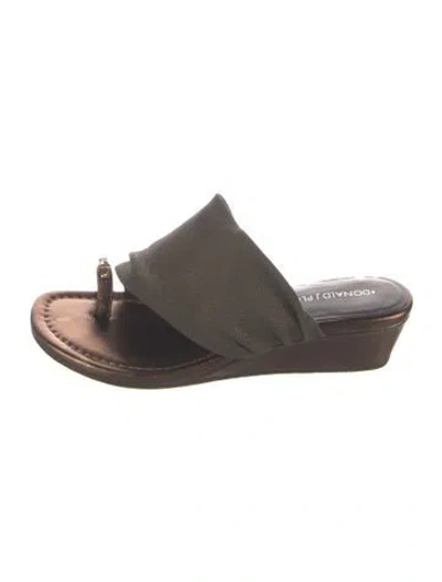 Pre-owned Donald Pliner Patent Leather Sandals In Brown