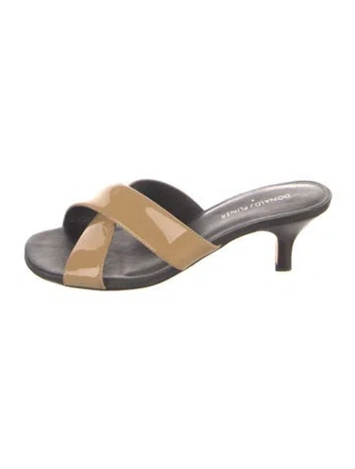 Pre-owned Donald Pliner Patent Leather Sandals In Neutrals