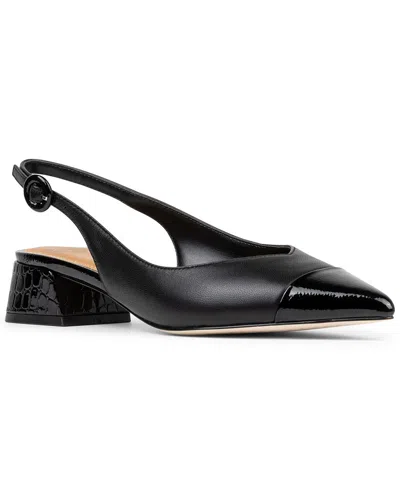 Donald Pliner Payton Leather Slingback Pump In Black