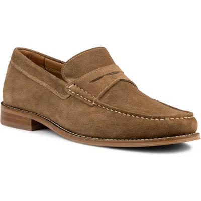 Donald Pliner Penny Loafer In Dark Taupe