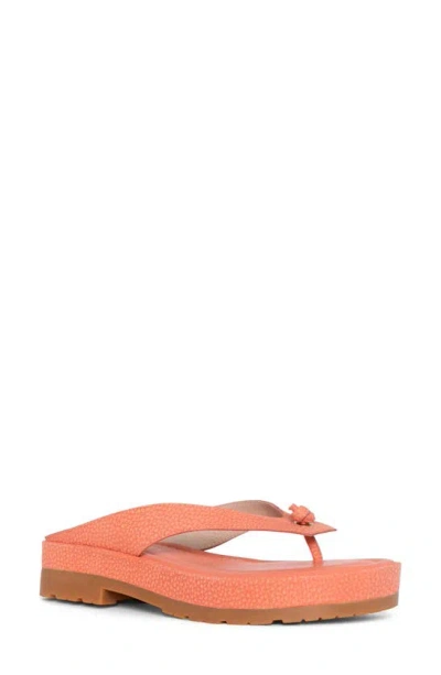 Donald Pliner Platform Flip Flop In Coral