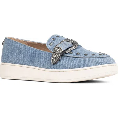 Donald Pliner Platform Wedge Loafer In Blue