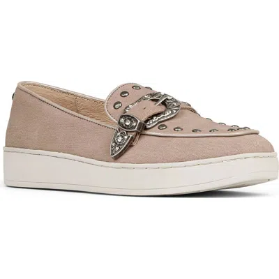 Donald Pliner Platform Wedge Loafer In Taupe