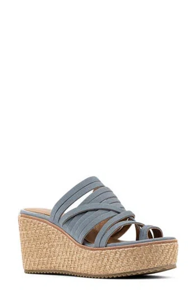 Donald Pliner Platform Wedge Sandal In Blue