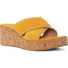 Donald Pliner Platform Wedge Sandal In Sungold
