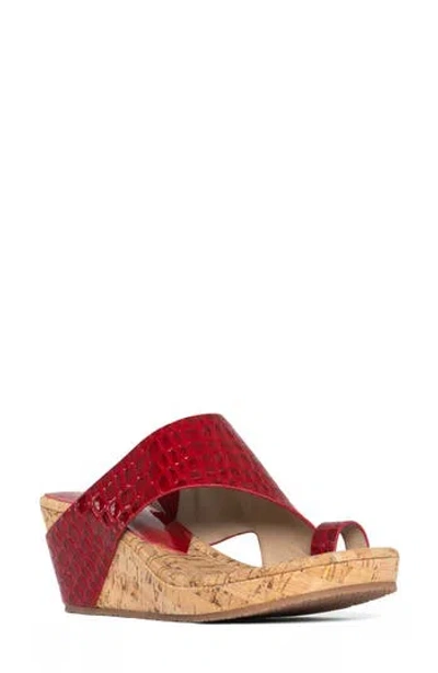 Donald Pliner Platform Wedge Sandal In Tomato