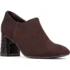 Donald Pliner Pleeze Block Heel Bootie In Burgundy