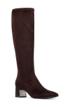 Donald Pliner Pointed Toe Knee High Boot In Dark Brown