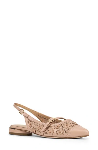 Donald Pliner Pointed Toe Slingback Flat In Rosette