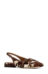Donald Pliner Pointed Toe Slingback Flat In Saddle