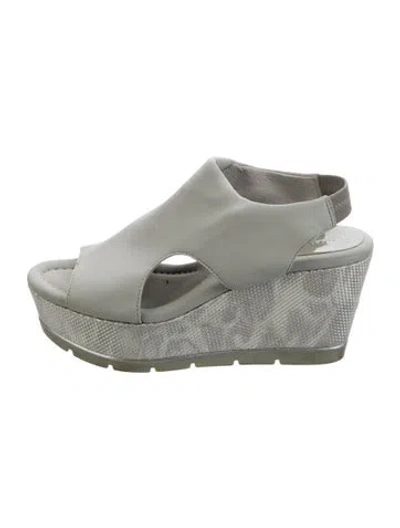 Pre-owned Donald Pliner Pumps In Grey/silver