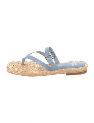 Pre-owned Donald Pliner Raffia In Blue