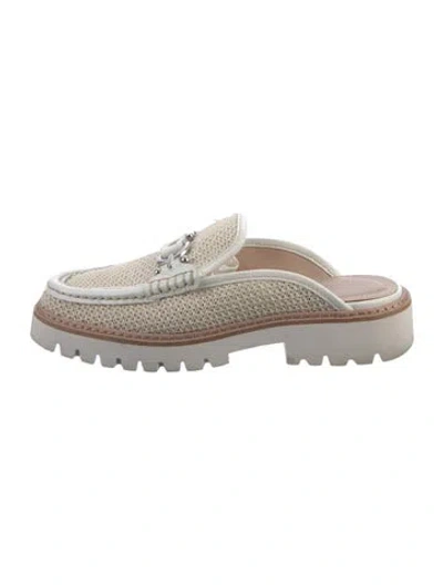 Pre-owned Donald Pliner Raffia Loafers In Neutrals
