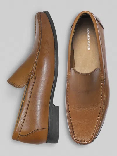 Donald Pliner Reuben Moc Toe Loafers In Brown