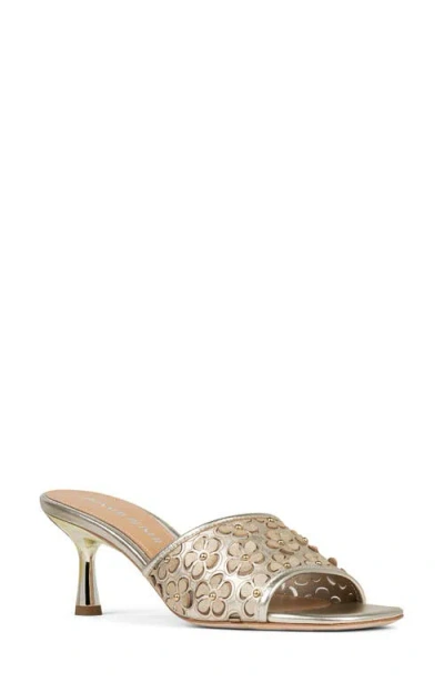 Donald Pliner Rikki Kitten Heel Slide Sandal In Platino