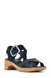 Donald Pliner Rolli Platform Sandal In Navy