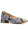 Donald Pliner Snakeskin Print Mid Heel Pump