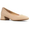 Donald Pliner Rya Square Toe Pump In Camel Suede