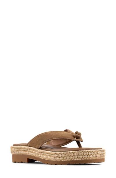 Donald Pliner Samiya Thong Sandal In Brown