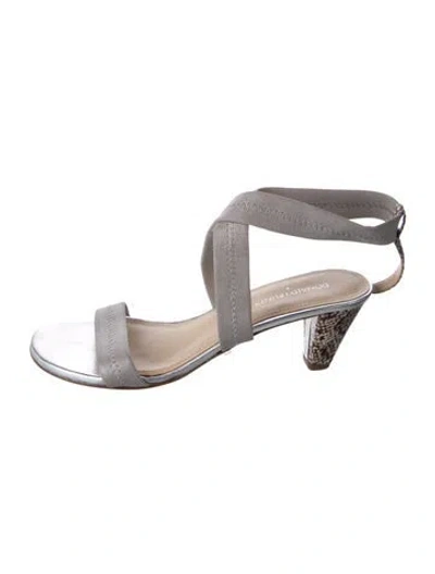 Pre-owned Donald Pliner Sandals In Silver