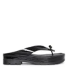 DONALD PLINER SEENA SANDALS WOMEN'S US 7.5 BLACK LEATHER PLATFORM THONG KHD1117