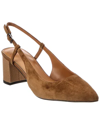 Donald Pliner Shanie Suede Slingback In Brown
