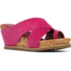 Donald Pliner Sisu Platform Wedge Sandal In Magenta