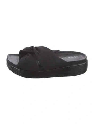 Pre-owned Donald Pliner Slides In Black