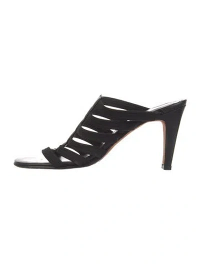 Pre-owned Donald Pliner Slides In Black