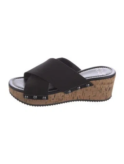 Pre-owned Donald Pliner Slides In Black