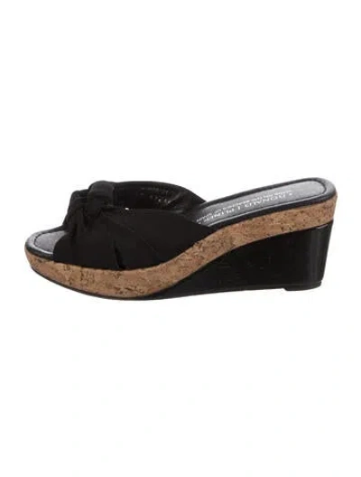 Pre-owned Donald Pliner Slides In Black