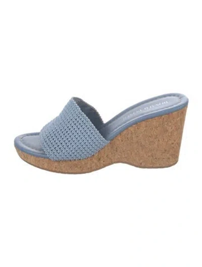 Pre-owned Donald Pliner Slides In Blue