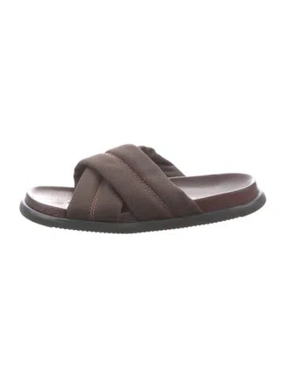 Pre-owned Donald Pliner Slides In Brown