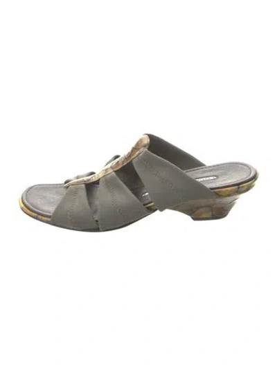 Pre-owned Donald Pliner Slides In Green