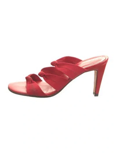 Pre-owned Donald Pliner Slides In Red