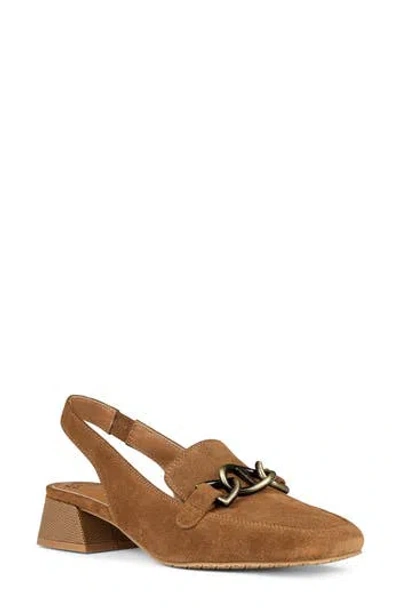 Donald Pliner Slingback Chain Loafer Pump In Saddle